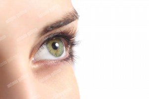 Close up of a green woman eye (1)